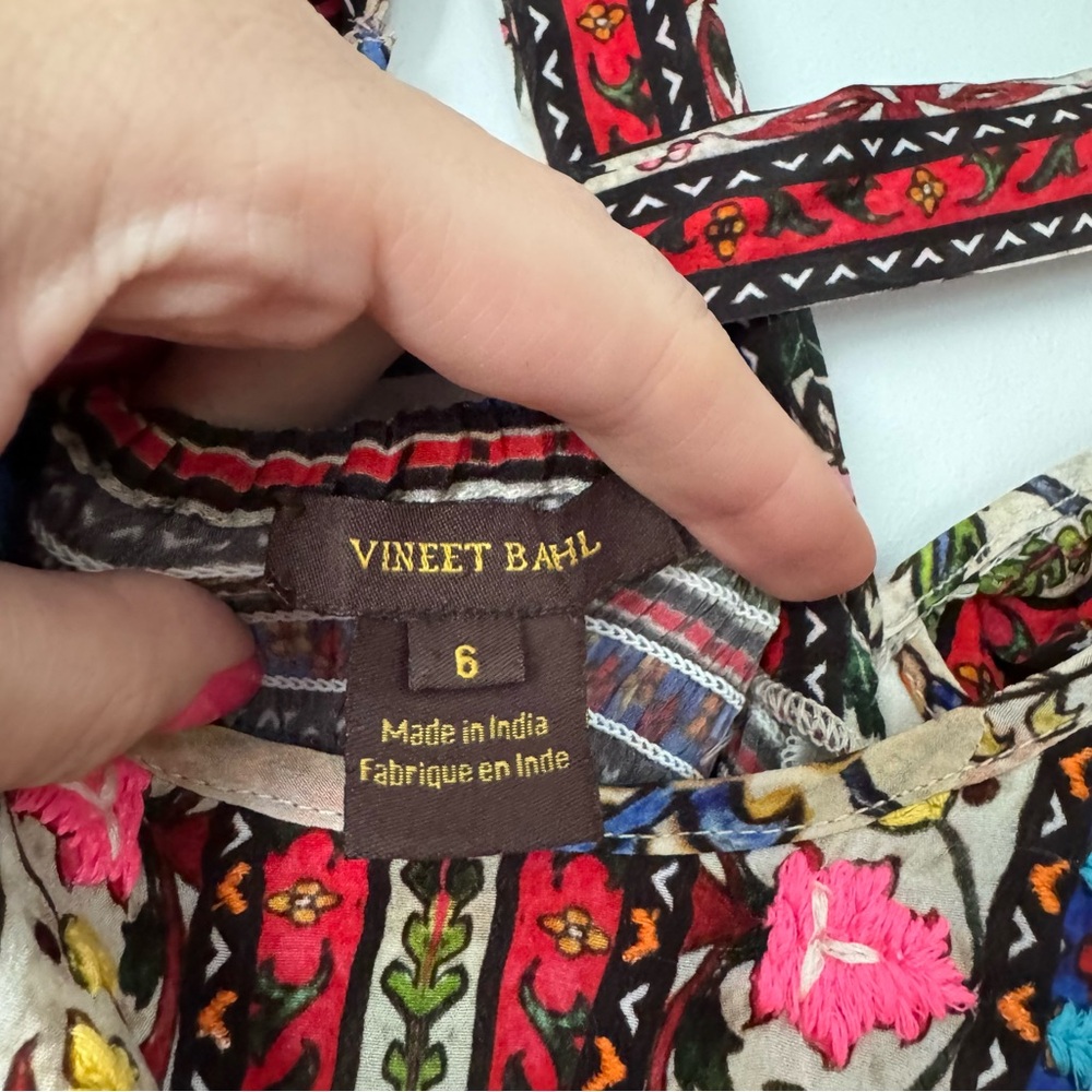 SOLD Anthropologie Vineet Bahl Valerie Embroidered Maxi Dress - Picture 5 of 9
